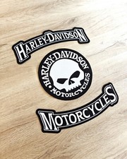 PACK Patch Harley Davidson motorcycles XXL SKULL écusson pour blouson biker 🏍️