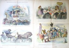 AFFICHE, HISTOIRE DE KAROLY ROI DES DARDANELLES, LEANDRE, PHOSPHATINE FALLIERES.