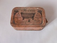 VINTAGE BOITE PATE EMAIL BAIGNOIRE L.VALLET PARIS NETTOYAGE ET ENTRETIEN