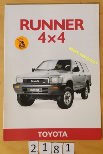 Toyota runner 4x4 prospectus - toyota,