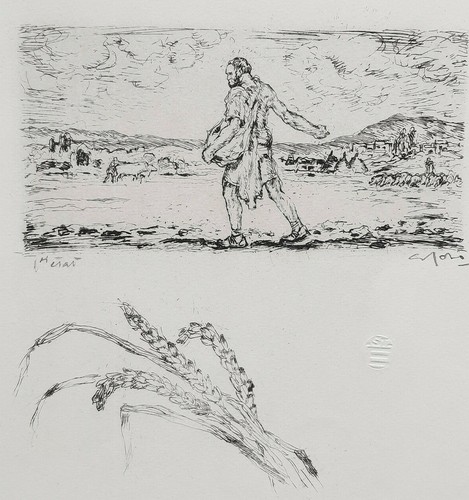Semeur ble paysage - semeur, georges