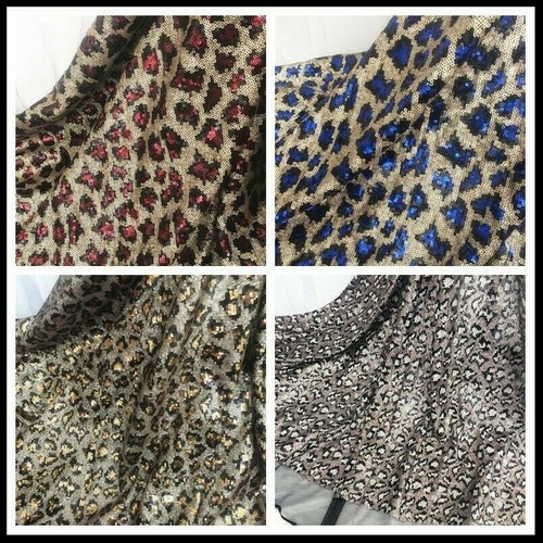 Imprimé léopard sequin - sequin, tissu
