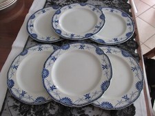 6 anciennes assiettes plates BOURGEOIS PARIS