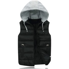 Femme Gilet Manteau Rembourré Gilet Capuche Matelassé Pull Épais Chaud Chic