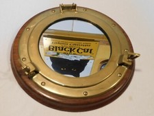 JOLI HUBLOT MIROIR SUR SUPPORT BOIS - TRES DECO !! 