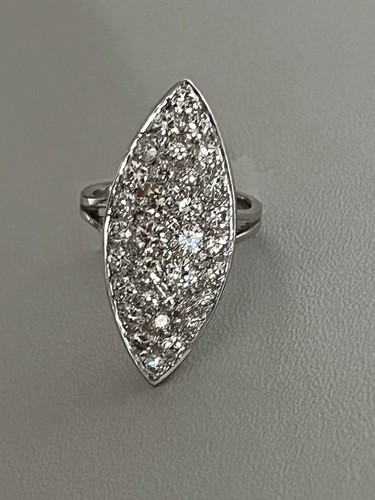 7322 bague marquise gris - or,