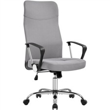 Fauteuil de Bureau Ergonomique en Tissu ��lastique Chaise de Bureau �� Roulettes