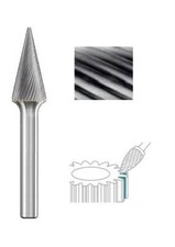 Fraise lime CW conique bout pointu SM denture simple Ø 6 x 18 queue Ø 6
