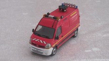 Miniature Renault marster pompier vlsr + d'éclairage 1/43 Eligor