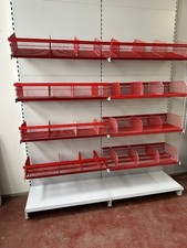 Tego Sanitärfachmarkt Regal Étagère de Magasin Panier en Fil Métal Fond 5m Rouge