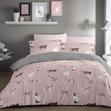 Housse couette chat - de, rose