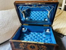 COFFRET A Bijoux Signé  TAHAN MARQUETERIE BOULLE NAPOLEON III MARQUETRY BOX