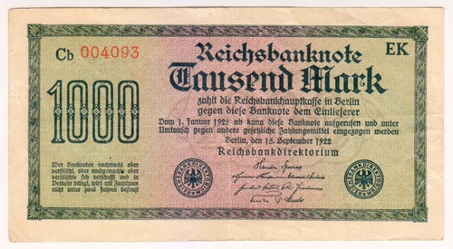 1922 allemagne 1000 mark - 1922,