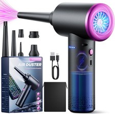 Souffleur Air Comprimé 100000tr/min 9000mAh Nettoyeur Clavier PC LED 3 Vitesses