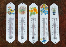 THERMOMETRE EMAILLE JARDIN -