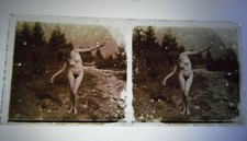 - ÉROTISME NU ARTISTIQUE FEMME NUE PLAQUE VERRE STEREOSCOPIQUE 13X6 VS 1900 N°28