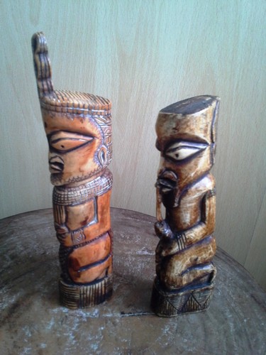 Ancienne statuette couple - statuette,