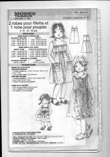 Patron enfant fille 2009 - patron,