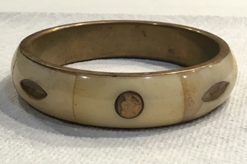 Vintage off white bangle - vintage,