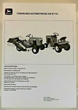 prospectus brochure tracteur tondeuse John Deere lawn and garden tractor traktor