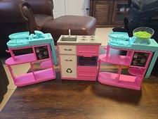 Set 3 Assorties Barbie Fleuriste Fleur Fabrication Station Mattel Jeu Meubles