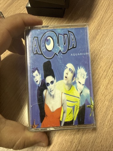 Cassette audio tape aqua - ,