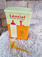ANCIENNE BOÎTE PUBLICITAIRE LÉMIEL GRANULÉS LAIT POUDRE 1 er ÂGE BÉBÉ ENFANT 