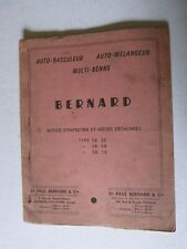 notice entretien TP : auto basculeur  & mélangeur / multi benne BERNARD 