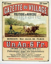 GAZETTE du VILLAGE Rcir-POSTER HQ 50x70cm d'une AFFICHE VINTAGE