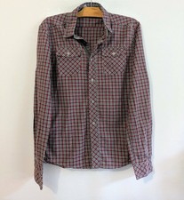 Chemise bordeaux carreaux