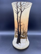 Vase Legras non signé/ Décors automnal/ Art nouveau/Vase émaillé