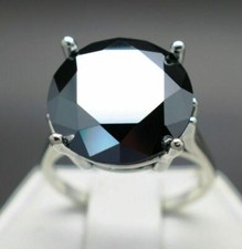 15 CT Noir Bague Diamant, 925
