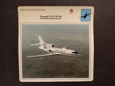DASSAULT FALCON 50  fiche aviation plane lobbycard carte avion