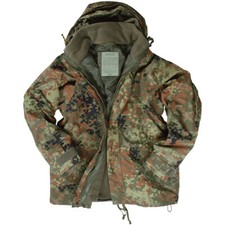 ECWCS ARMY JACKET HOMMES COMBAT SMOCK HOODED PARKA + MOLLETON, CAMO FLECKTARN S-