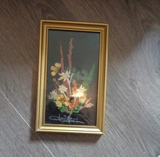 cadre tableau vintage fleurs