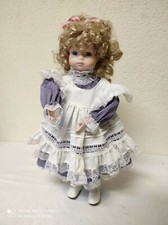 Ancienne Poupée en céramique musical articulée de 36 cm Automate 