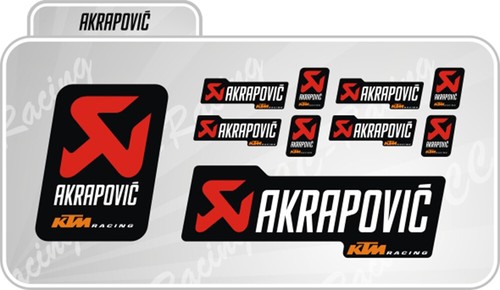 Kit autocollants akrapovic - 10,
