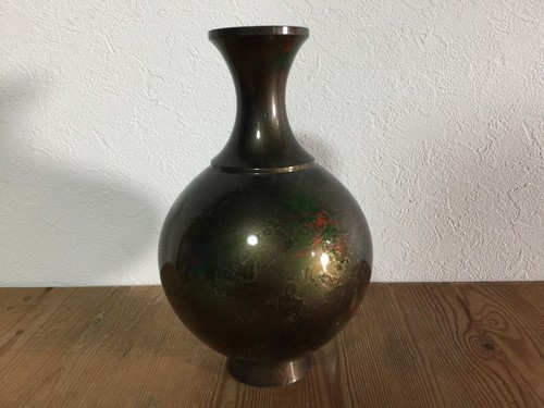 Vase bronze japonais j0030 - vase,
