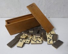 Ancien jeu de dominos en os et