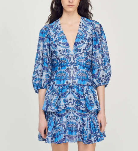 Sandro paris robe - paris, bleue