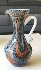 Vase Carafe en verre d Art/Opaline Designer/Carlo Moretti. Mouchetés. 28x16 cm