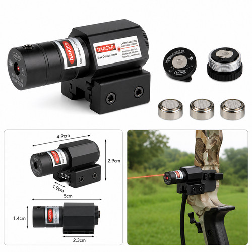 Archery red dot laser sight - red,