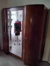 armoire à  glace palissandre années 1930 belle forme arrondie