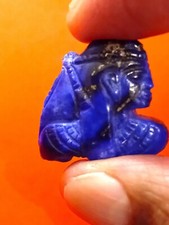 RARE ANCIENNE REINE ÉGYPTIENNE ANCIENNE Néfertari Lapis Lazuli Amulette ancienne
