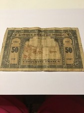 Billet Banque Maroc 50 Francs
