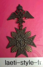 P94304 Insigne Croix Héraldique De Malte Aigle À Deux Têtes À Identifier 