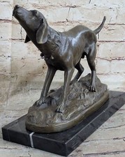 Statue En Bronze 100% Chien De