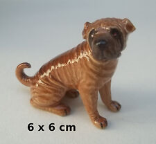 magnifique chien miniature en porcelaine, sharpei de collection, dog  B2-10
