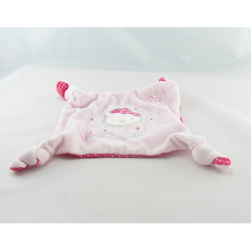 Doudou plat rose fushia pois
