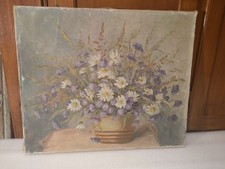 tableau fleurs huile